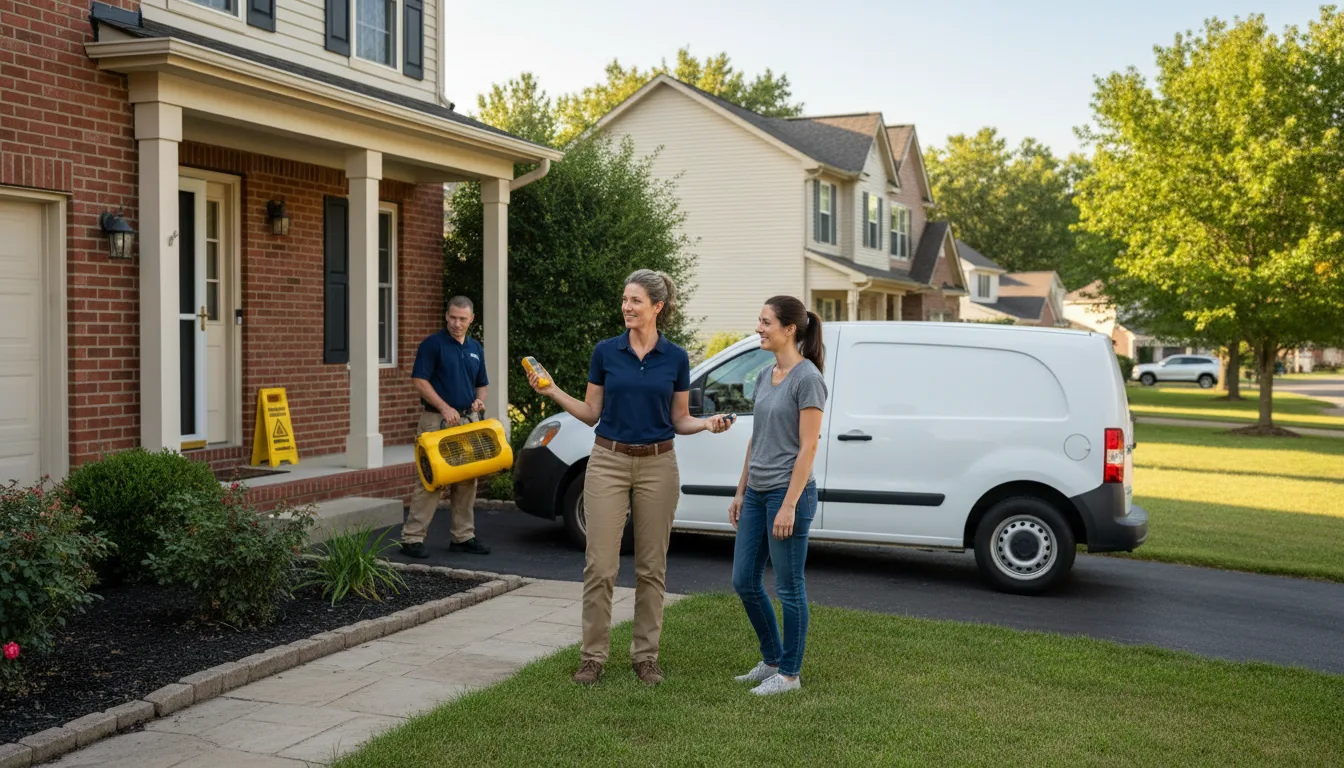 Residential water damage restoration in Numidia, PA